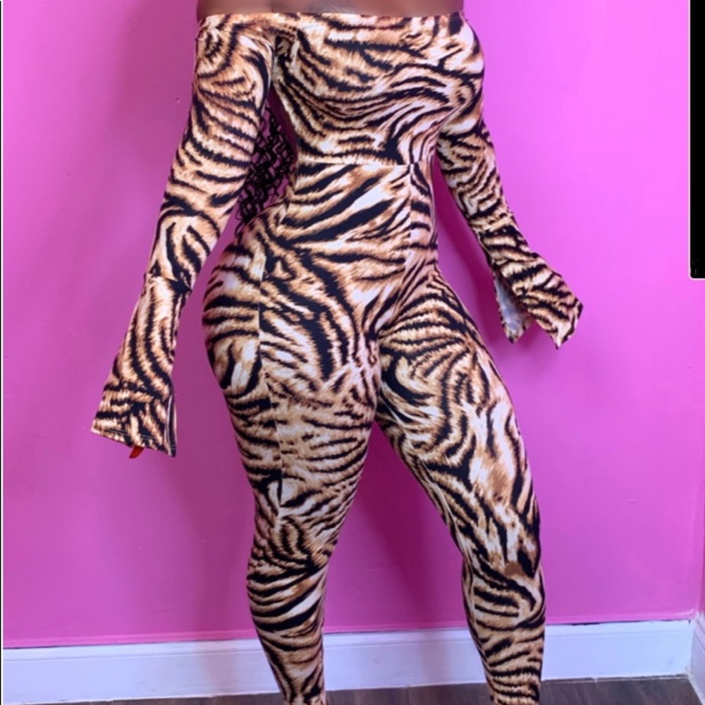 Tiger Print Jumpsuit